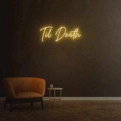 Til Death - LED Neon Sign-Neonsigns-Warm White-45 x 90 cm-Neon Brothers