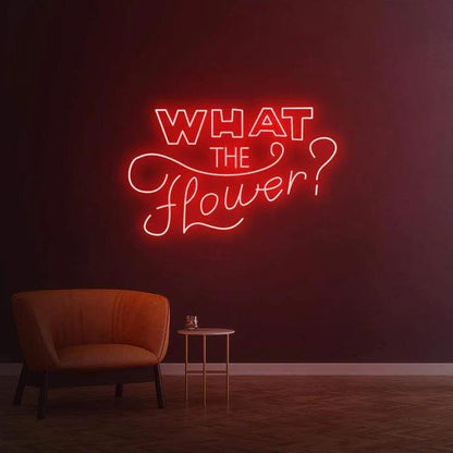 What the flower ? - LED Neon Sign-Neonsigns-45 x 90 cm-Red-Neon Brothers