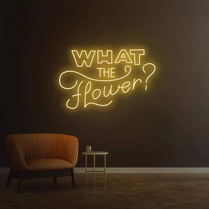 What the flower ? - LED Neon Sign-Neonsigns-45 x 90 cm-Warm White-Neon Brothers