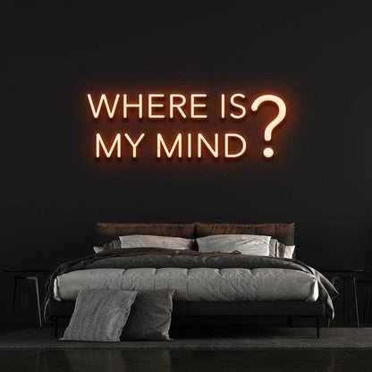 WHERE IS MY MIND? - LED NEON SIGN-Neonsigns-45 x 90 cm-Orange-Neon Brothers