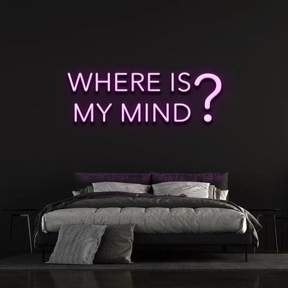 WHERE IS MY MIND? - LED NEON SIGN-Neonsigns-45 x 90 cm-Purple-Neon Brothers