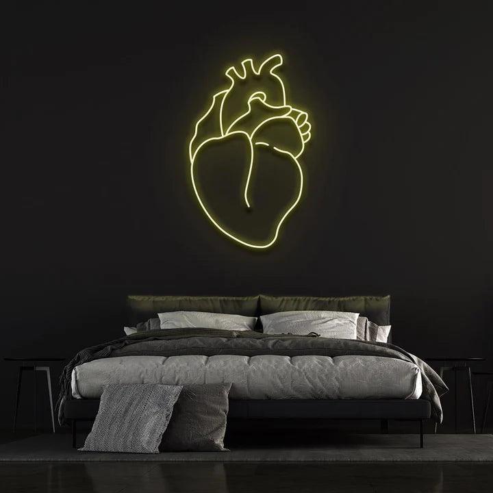 REAL HEART - LED NEON SIGN-Neonsigns-Yellow-45 x 90 cm-Neon Brothers