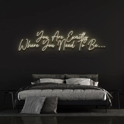 YOU ARE EXACTLY WHERE YOU NEED TO BE - LED NEON SIGN-Neonsigns-45 x 90 cm-Warm White-Neon Brothers