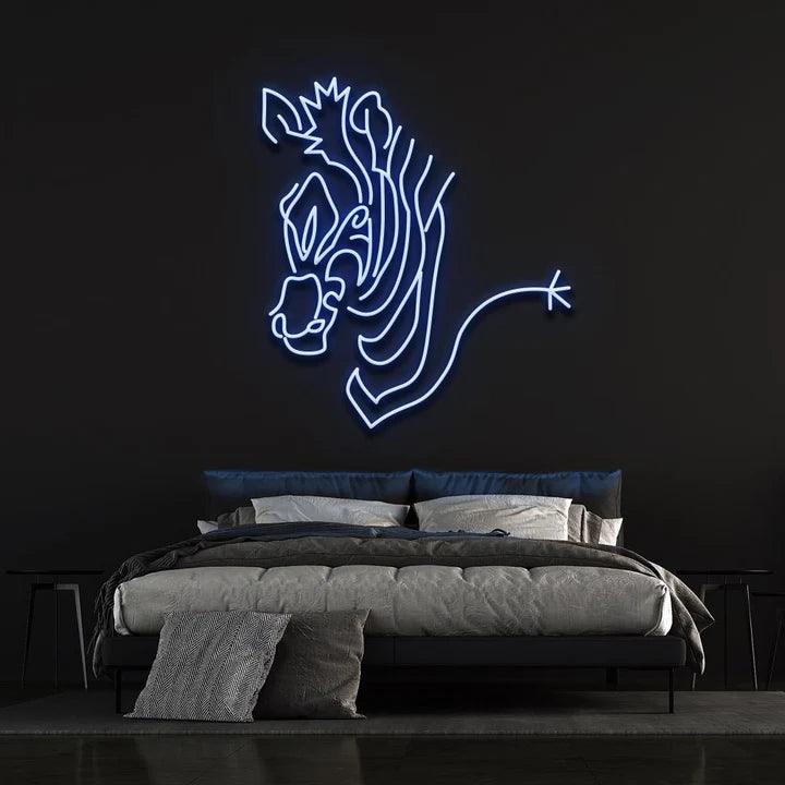 ZEBRA - LED NEON SIGN-Neonsigns-45 x 90 cm-Blue-Neon Brothers